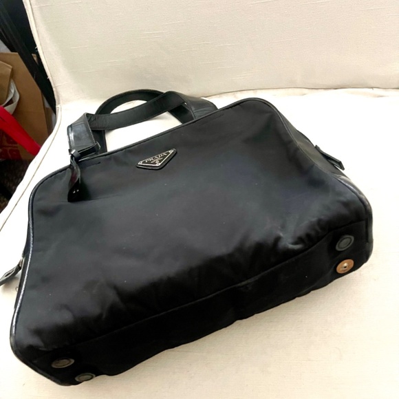Prada Tessuto Nero Nylon + Leather Satchel Black + Authenticity Card + Dust bag - Picture 12 of 13